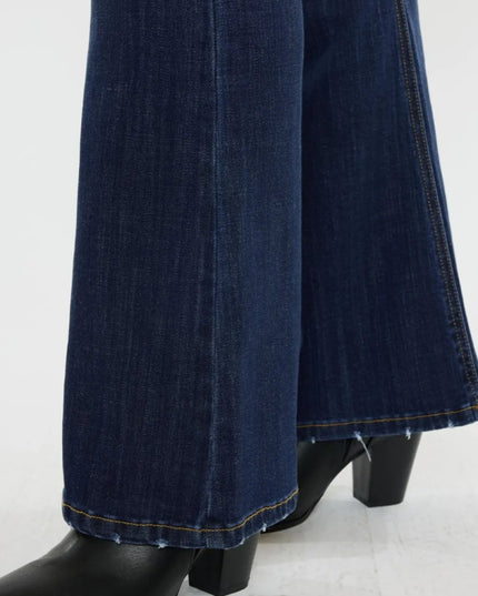 Kancan Full Size Mid Rise Slim Flare Jeans - THE AMERICAN BLUE