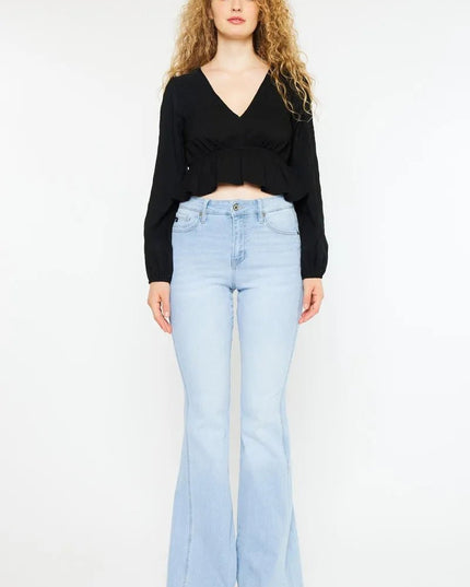 Kancan High Rise Curvy Flare Jeans - THE AMERICAN BLUE
