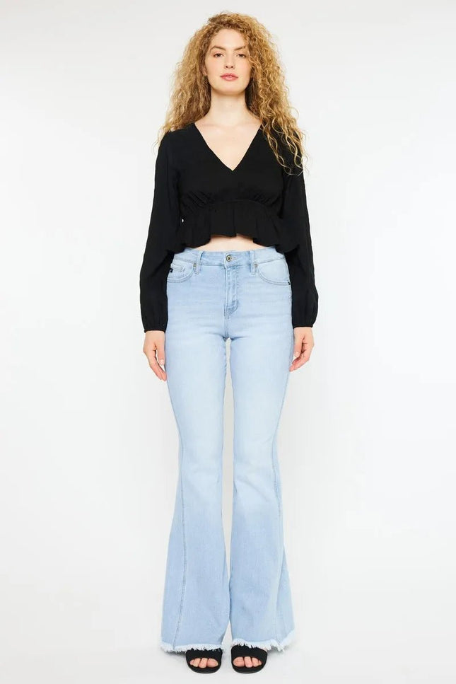 Kancan High Rise Curvy Flare Jeans - THE AMERICAN BLUE