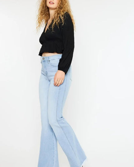 Kancan High Rise Curvy Flare Jeans - THE AMERICAN BLUE