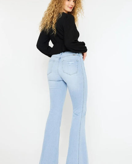 Kancan High Rise Curvy Flare Jeans - THE AMERICAN BLUE