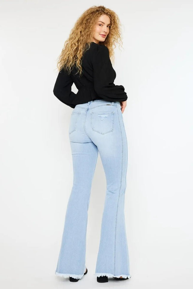 Kancan High Rise Curvy Flare Jeans - THE AMERICAN BLUE