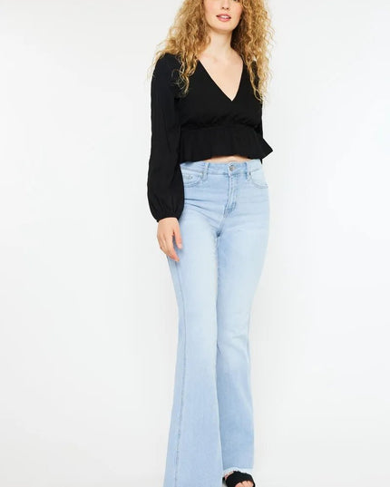 Kancan High Rise Curvy Flare Jeans - THE AMERICAN BLUE