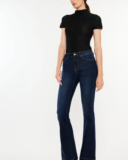 Kancan High Rise Slim Flare Jeans - THE AMERICAN BLUE