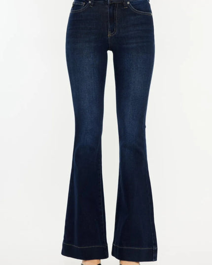Kancan High Rise Slim Flare Jeans - THE AMERICAN BLUE