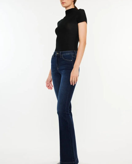 Kancan High Rise Slim Flare Jeans - THE AMERICAN BLUE
