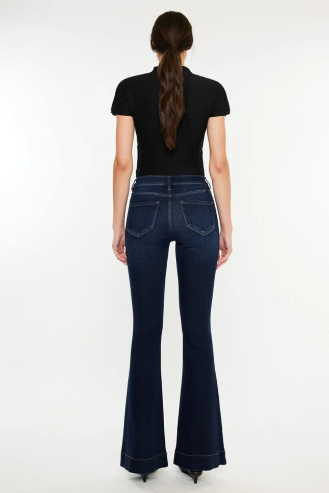 Kancan High Rise Slim Flare Jeans - THE AMERICAN BLUE