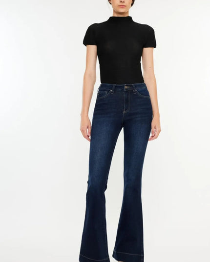 Kancan High Rise Slim Flare Jeans - THE AMERICAN BLUE