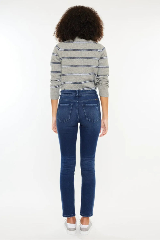 Kancan High Rise Slim Straight Jeans - THE AMERICAN BLUE