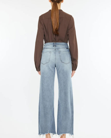 Kancan High Rise Slim Wide Leg Jeans - THE AMERICAN BLUE