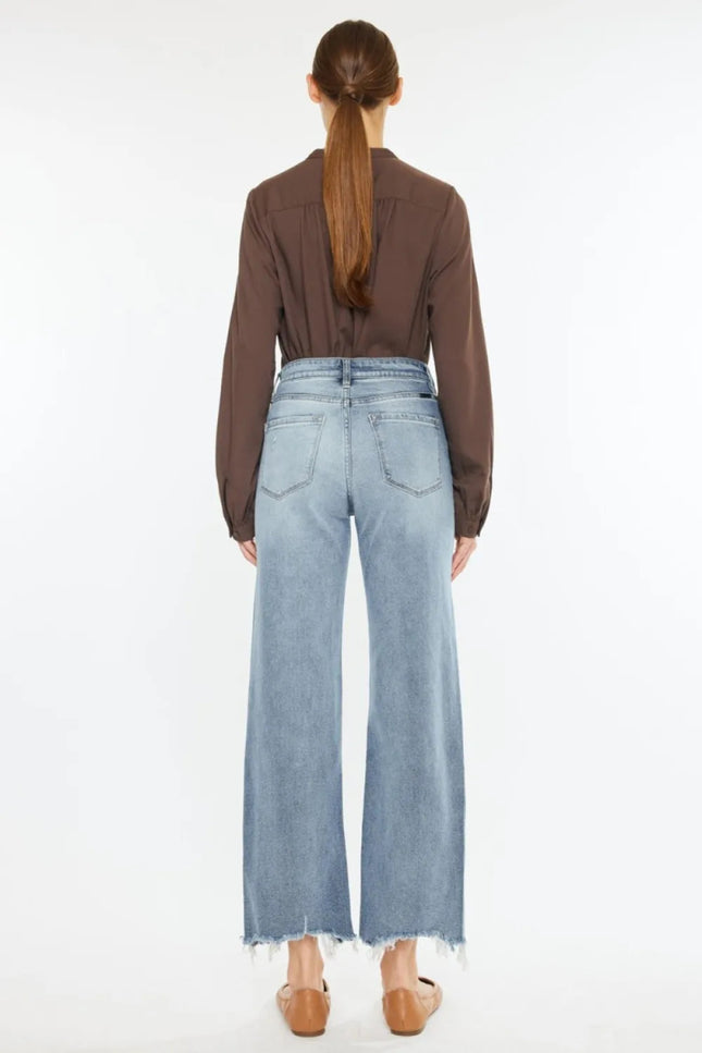 Kancan High Rise Slim Wide Leg Jeans - THE AMERICAN BLUE