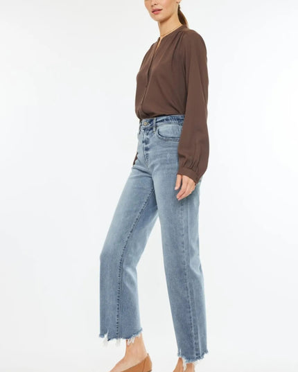 Kancan High Rise Slim Wide Leg Jeans - THE AMERICAN BLUE
