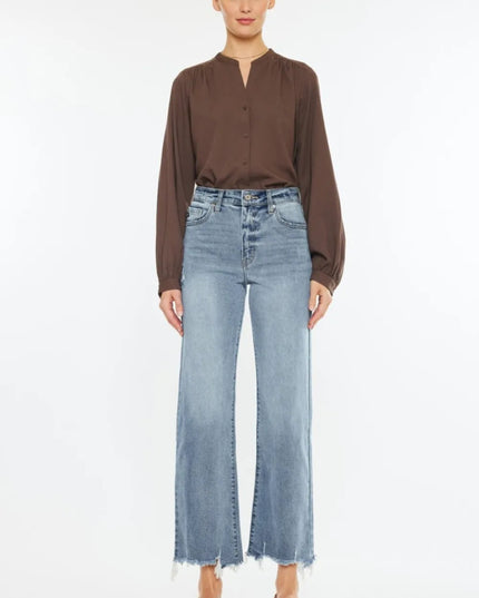 Kancan High Rise Slim Wide Leg Jeans - THE AMERICAN BLUE