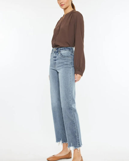Kancan High Rise Slim Wide Leg Jeans - THE AMERICAN BLUE