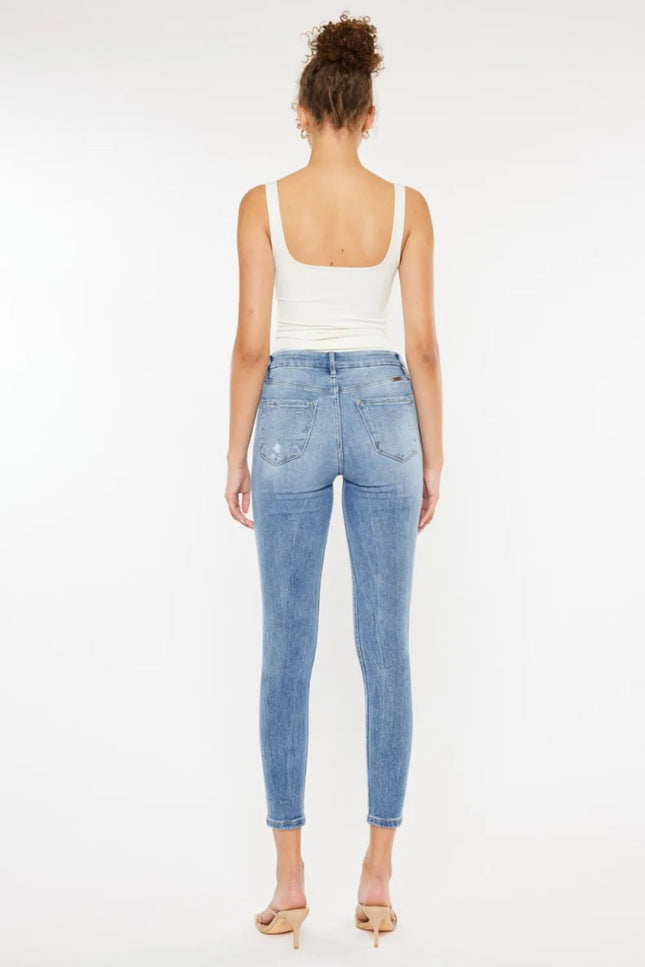 Kancan High Waist Cat's Whiskers Skinny Jeans - THE AMERICAN BLUE