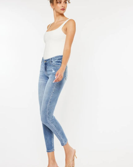 Kancan High Waist Cat's Whiskers Skinny Jeans - THE AMERICAN BLUE