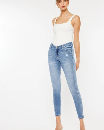 Kancan High Waist Cat's Whiskers Skinny Jeans - THE AMERICAN BLUE