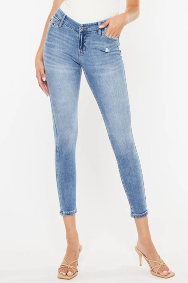 Kancan High Waist Cat's Whiskers Skinny Jeans - THE AMERICAN BLUE