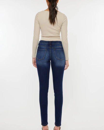 Kancan Mid Rise Gradient Skinny Jeans - THE AMERICAN BLUE