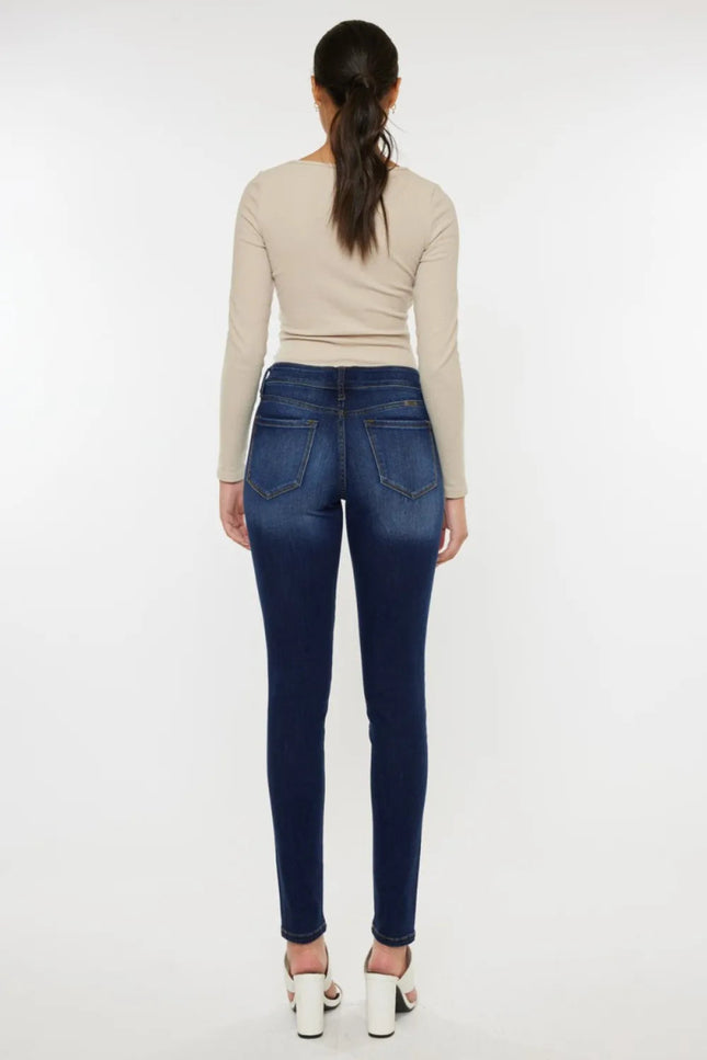 Kancan Mid Rise Gradient Skinny Jeans - THE AMERICAN BLUE