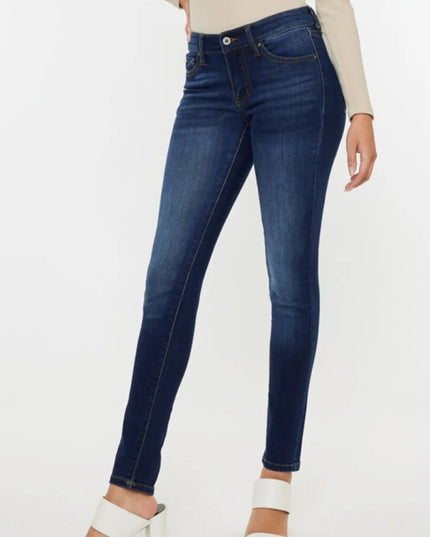 Kancan Mid Rise Gradient Skinny Jeans - THE AMERICAN BLUE