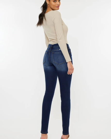 Kancan Mid Rise Gradient Skinny Jeans - THE AMERICAN BLUE