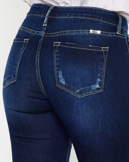 Kancan Mid Rise Slim Flare Jeans - THE AMERICAN BLUE