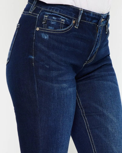 Kancan Mid Rise Slim Flare Jeans - THE AMERICAN BLUE