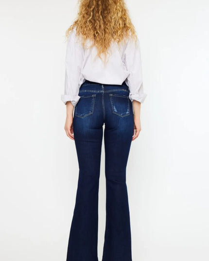 Kancan Mid Rise Slim Flare Jeans - THE AMERICAN BLUE
