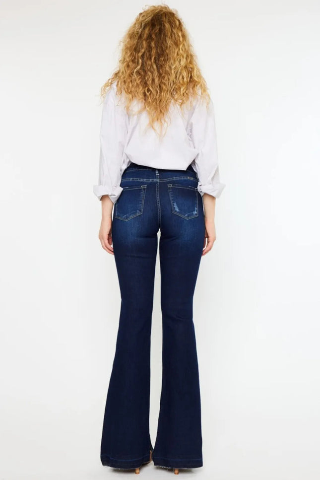 Kancan Mid Rise Slim Flare Jeans - THE AMERICAN BLUE