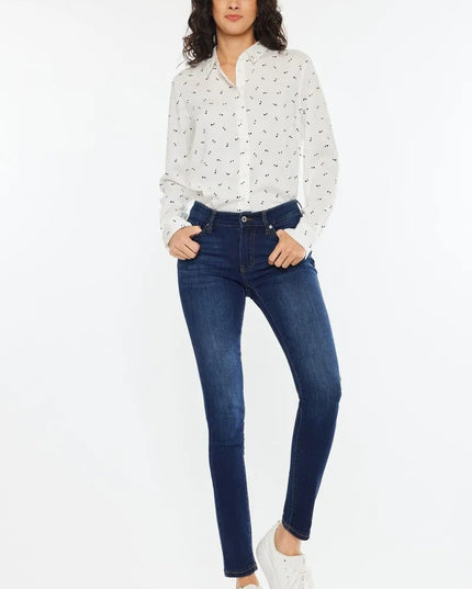Kancan Mid Rise Super Skinny Jeans - THE AMERICAN BLUE