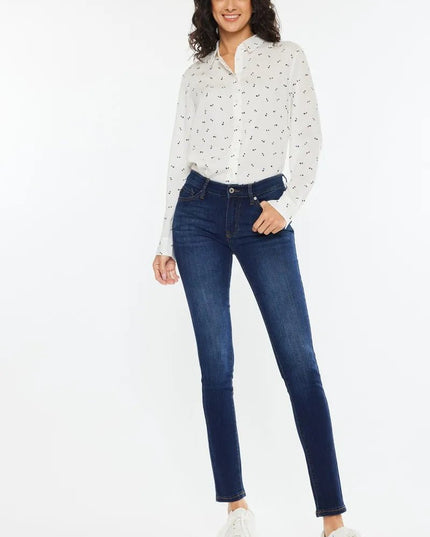 Kancan Mid Rise Super Skinny Jeans - THE AMERICAN BLUE