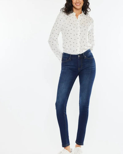 Kancan Mid Rise Super Skinny Jeans - THE AMERICAN BLUE