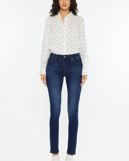 Kancan Mid Rise Super Skinny Jeans - THE AMERICAN BLUE