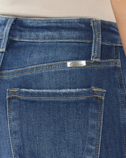 Kancan Raw Hem High Waist Cropped Jeans - THE AMERICAN BLUE