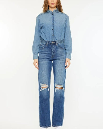 Kancan Ultra High Rise 90's Boyfriend Jeans - THE AMERICAN BLUE