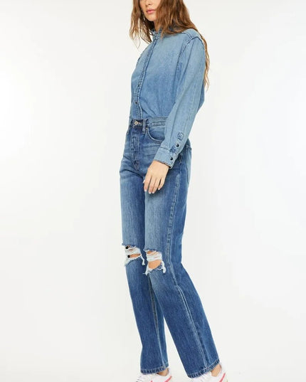 Kancan Ultra High Rise 90's Boyfriend Jeans - THE AMERICAN BLUE