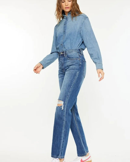 Kancan Ultra High Rise 90's Boyfriend Jeans - THE AMERICAN BLUE