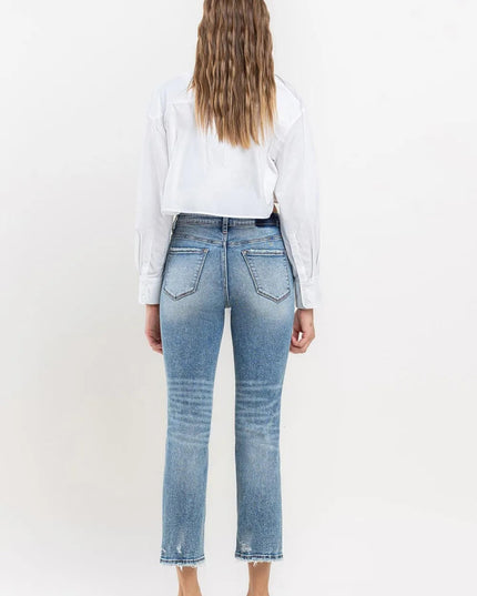Lovervet Full Size High Rise Slim Straight Jeans - THE AMERICAN BLUE
