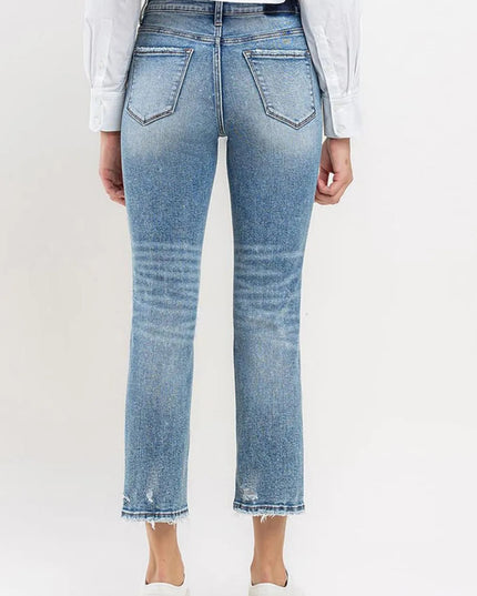 Lovervet Full Size High Rise Slim Straight Jeans - THE AMERICAN BLUE