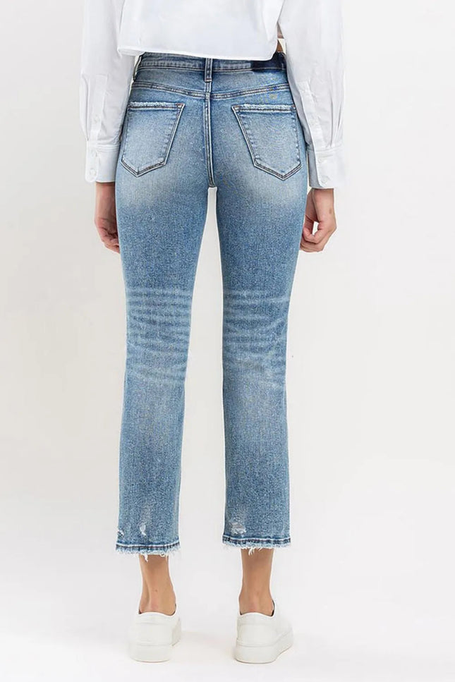 Lovervet Full Size High Rise Slim Straight Jeans - THE AMERICAN BLUE