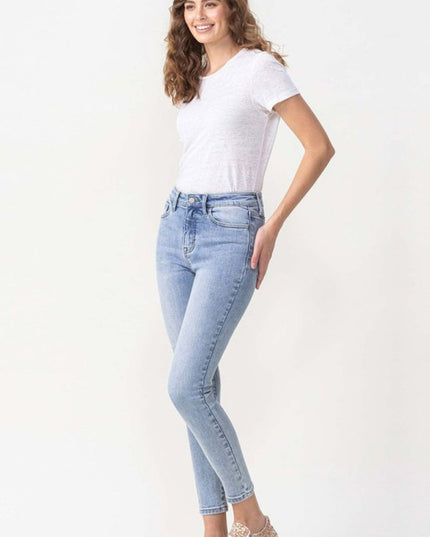 Lovervet Full Size Talia High Rise Crop Skinny Jeans - THE AMERICAN BLUE