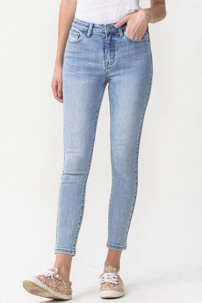 Lovervet Full Size Talia High Rise Crop Skinny Jeans - THE AMERICAN BLUE