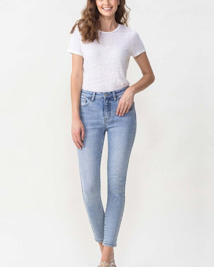 Lovervet Full Size Talia High Rise Crop Skinny Jeans - THE AMERICAN BLUE