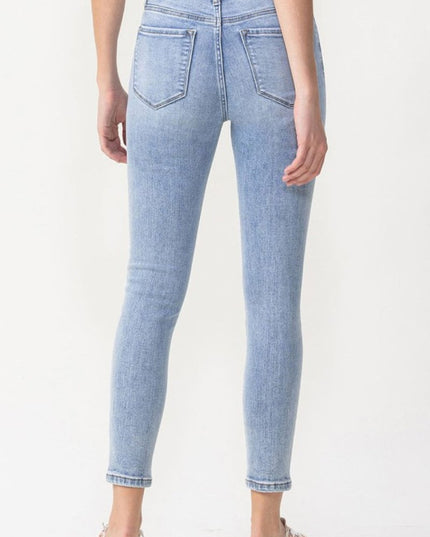 Lovervet Full Size Talia High Rise Crop Skinny Jeans - THE AMERICAN BLUE