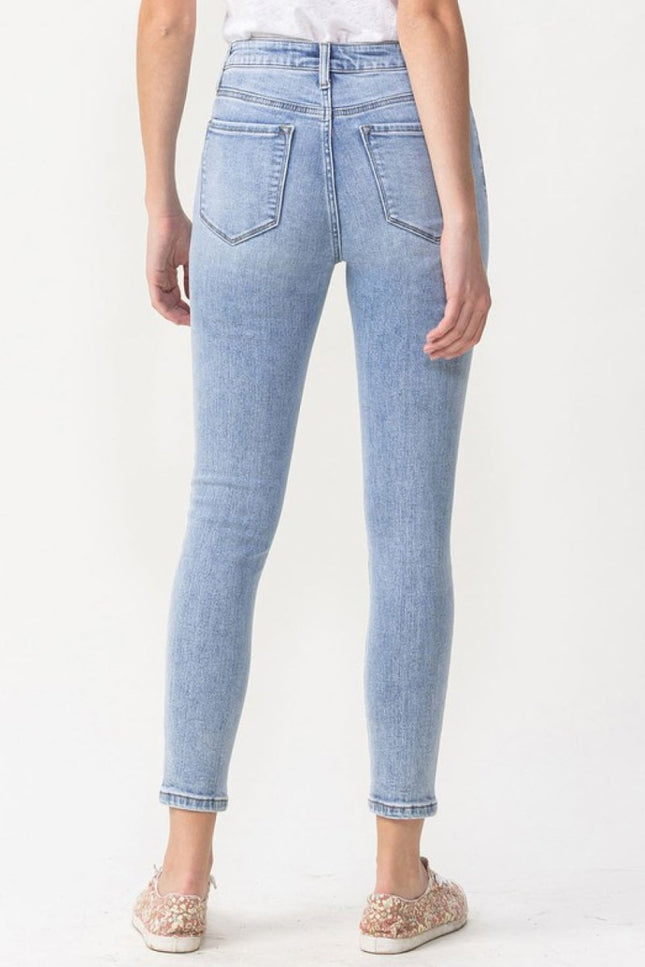 Lovervet Full Size Talia High Rise Crop Skinny Jeans - THE AMERICAN BLUE