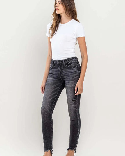 Lovervet Raw Hem Cropped Skinny Jeans - THE AMERICAN BLUE