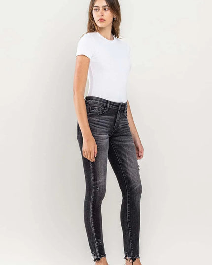 Lovervet Raw Hem Cropped Skinny Jeans - THE AMERICAN BLUE
