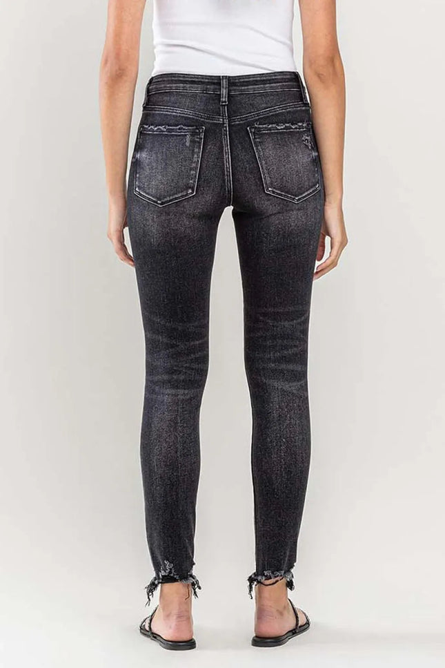 Lovervet Raw Hem Cropped Skinny Jeans - THE AMERICAN BLUE
