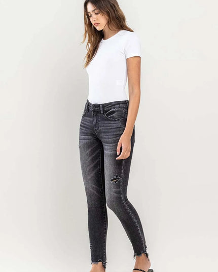 Lovervet Raw Hem Cropped Skinny Jeans - THE AMERICAN BLUE
